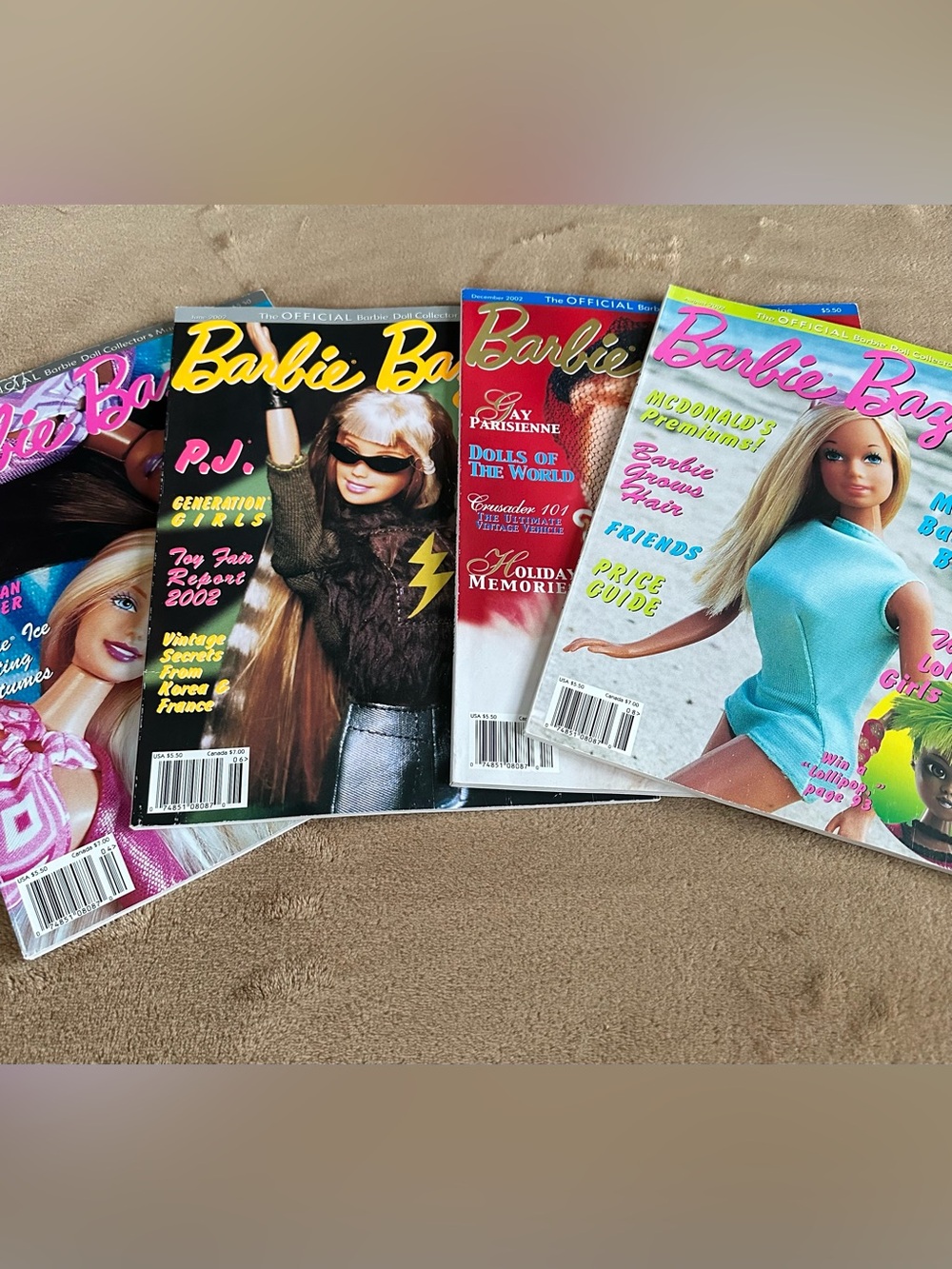 Barbie Bazaar lot 4 issues of 2002 Barbie magazines collectible